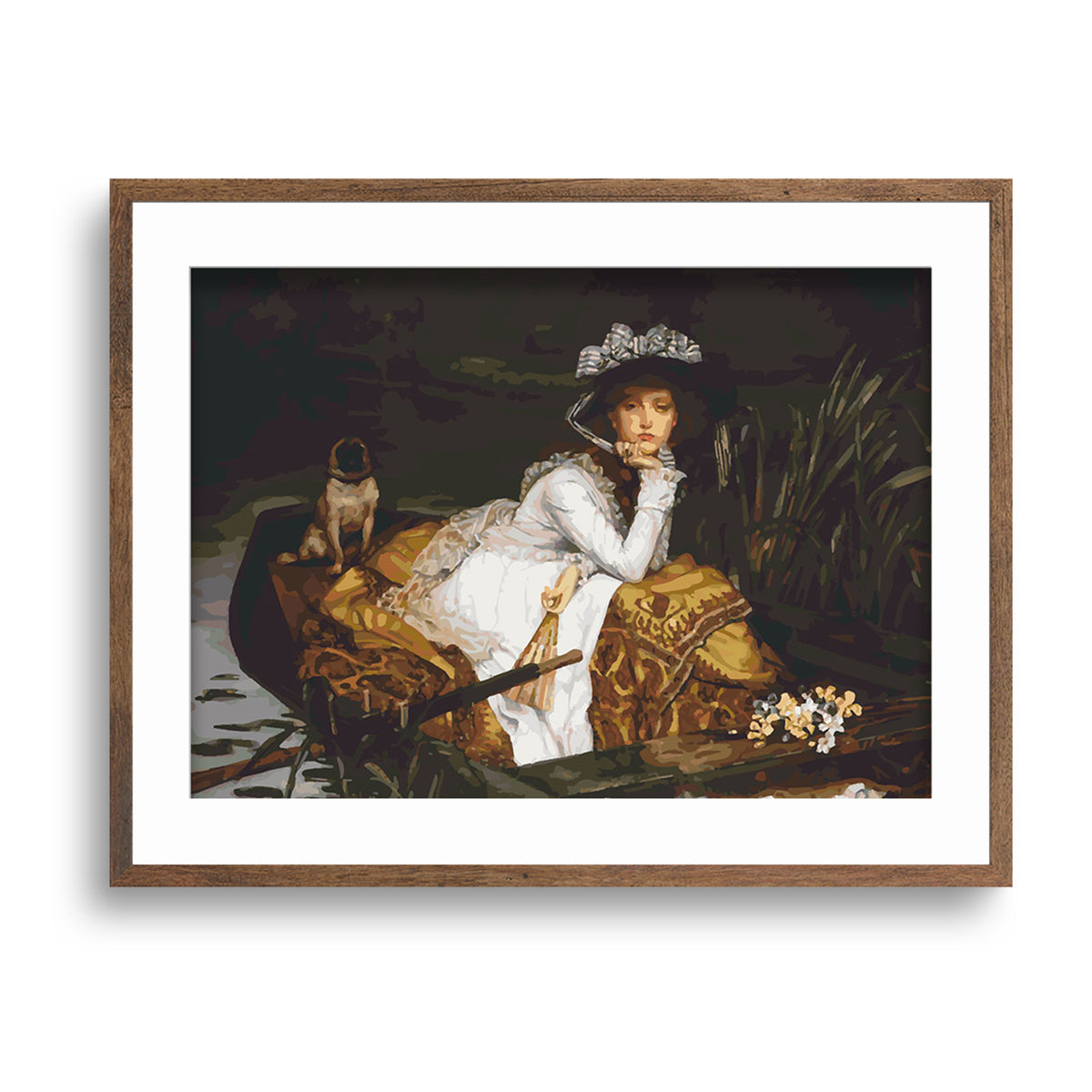 imitart Malset - James Jacques Tissot "Young Woman in a Boat, or Reflections"