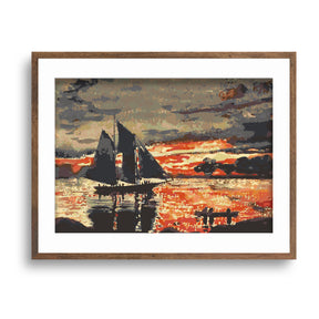 imitart Malset - Winslow Homer "Sunset Fires"